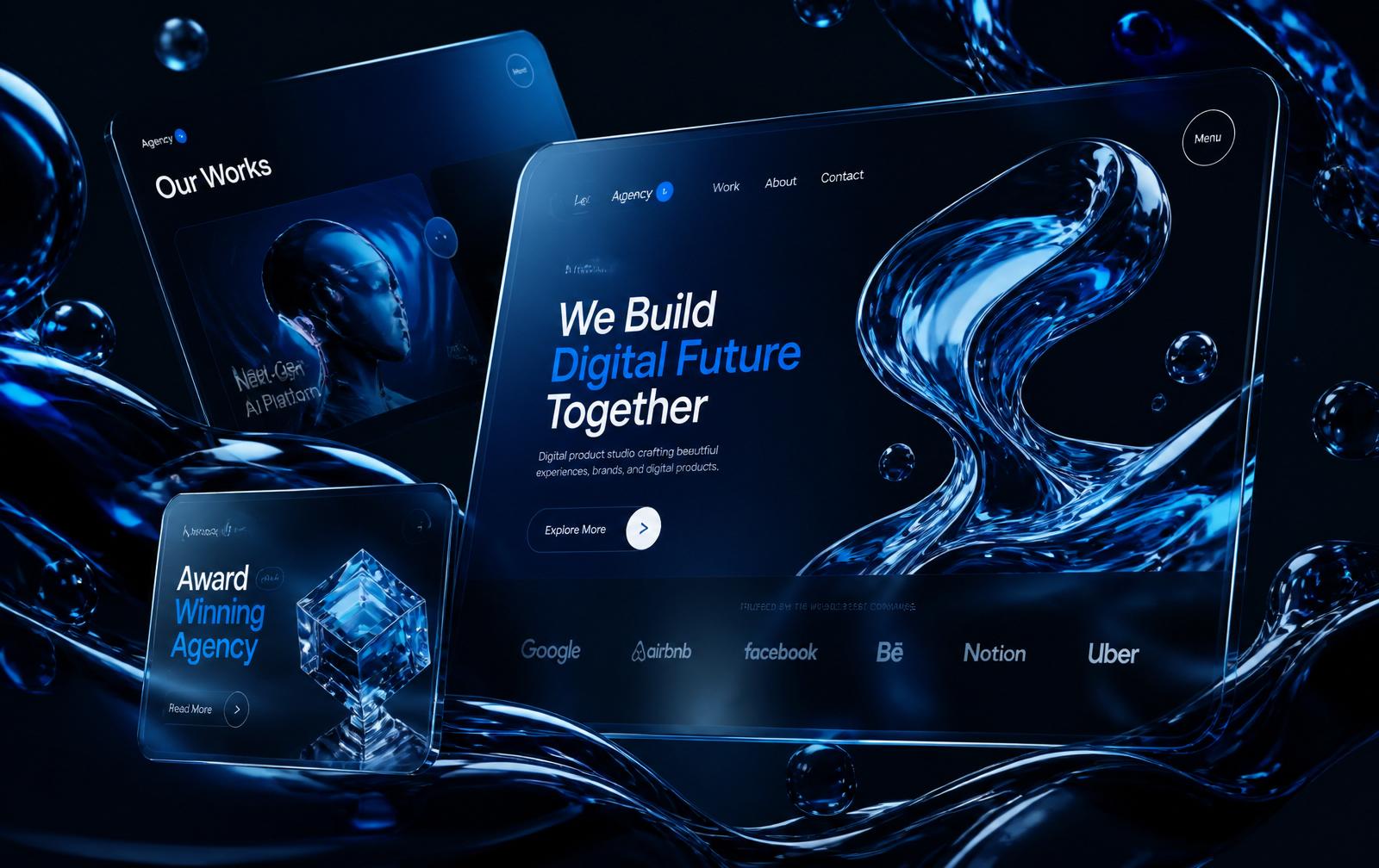 Mockups de sites modernos